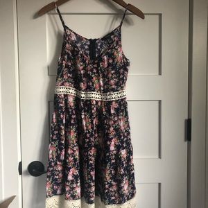 Forever 21 Summer Floral Crochet Dress